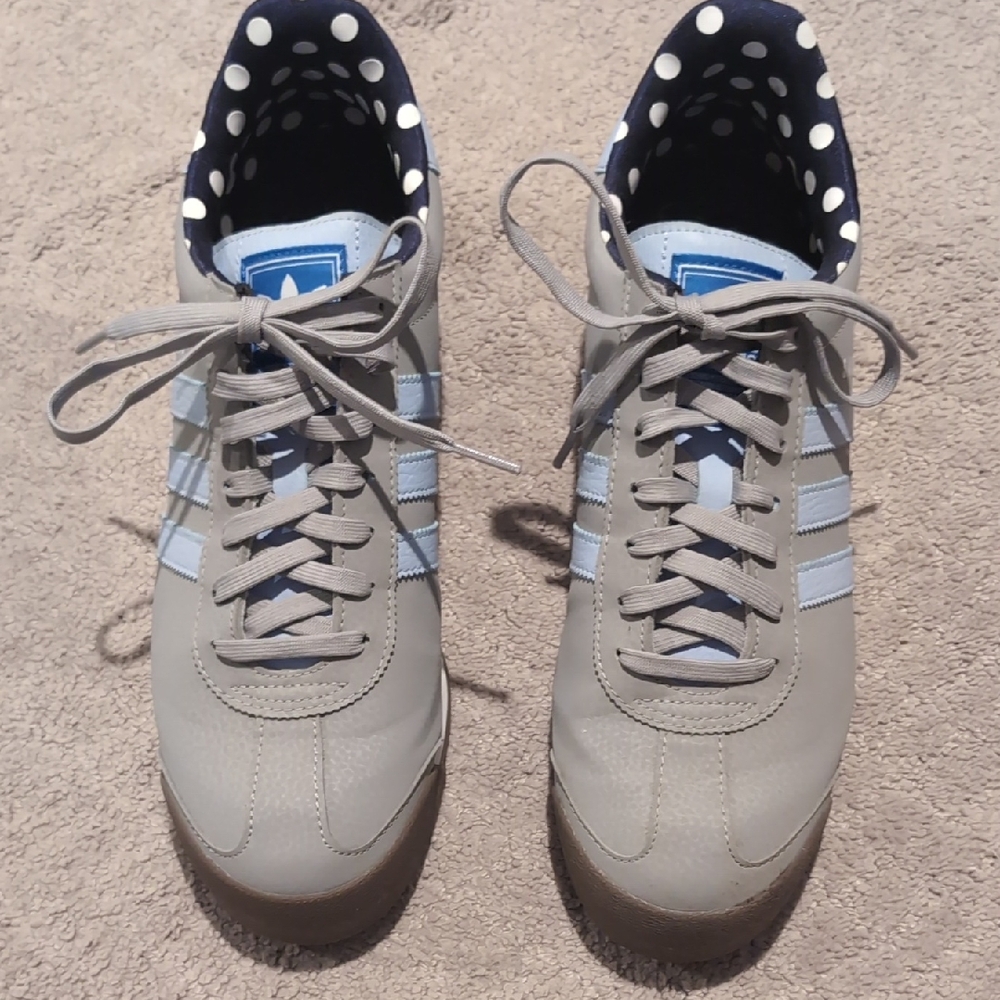 Adidas Samoa Gray and Light Blue Women's Sneakers